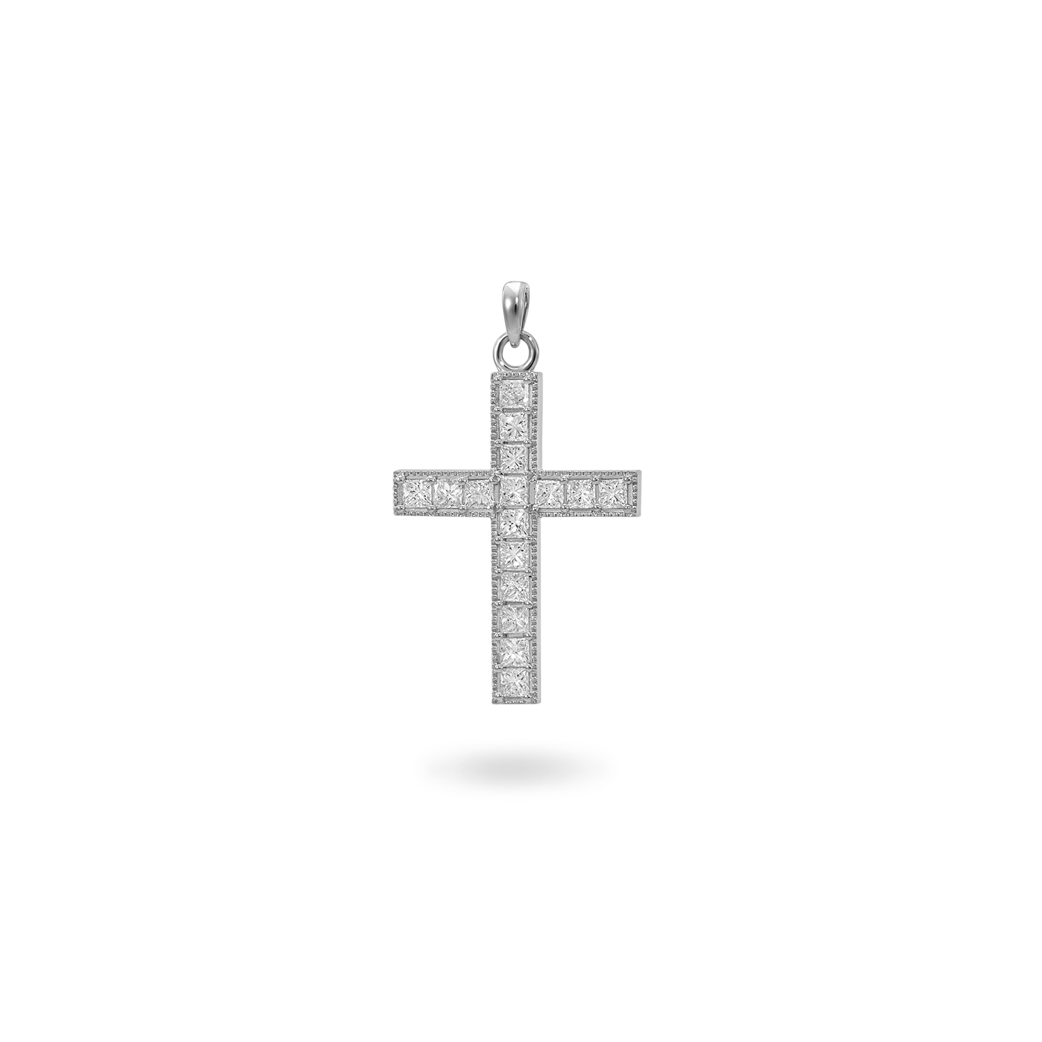 14K Verona Diamond Cross Necklaces IceLink-CAL 14K Gold  